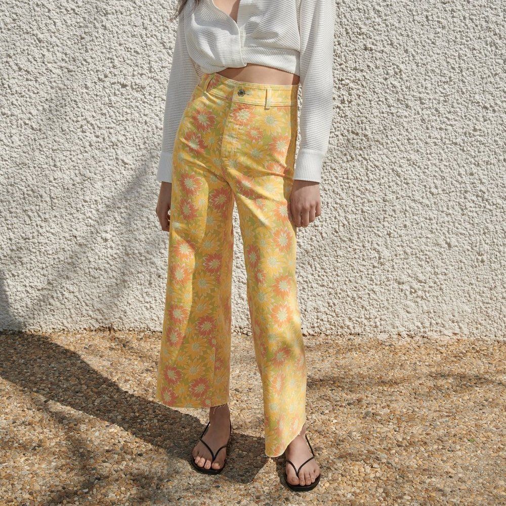 ZARA SUNFLOWER MARINE DENIM JEANS - Picture 14 of 15